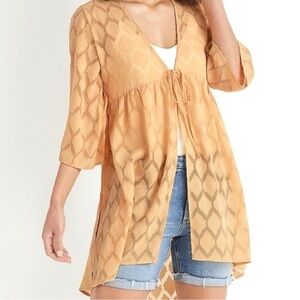 Maurice’s Front Tie Diamond Pattern Kimono 💕